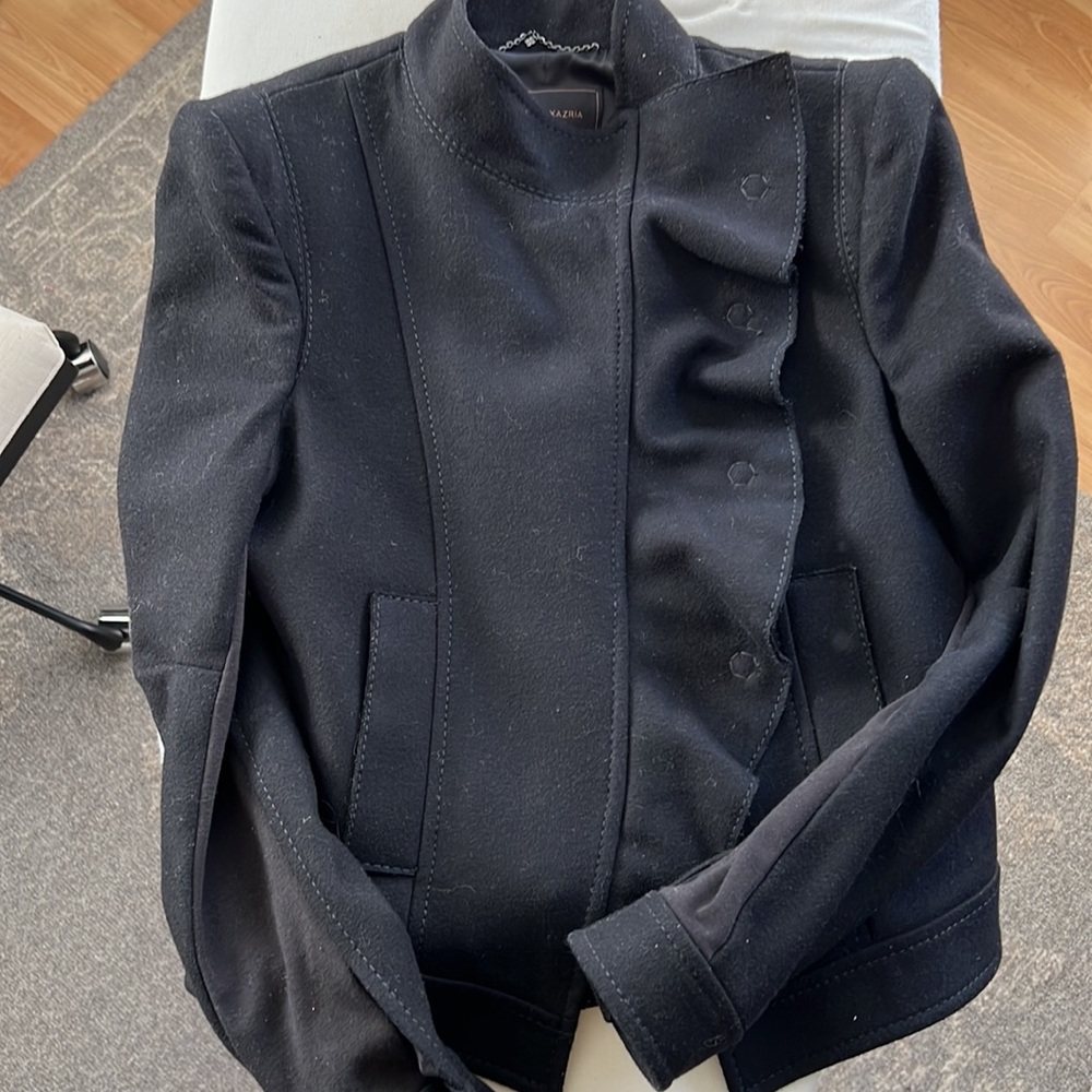 BCBG Max Azria like new, Black Wool cropped jacket. Sz M